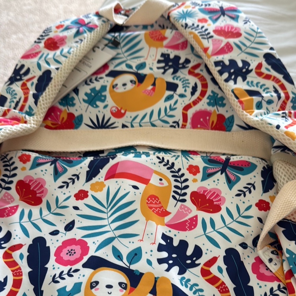 NWT Floral Multicolor Backpack - Picture 4 of 4